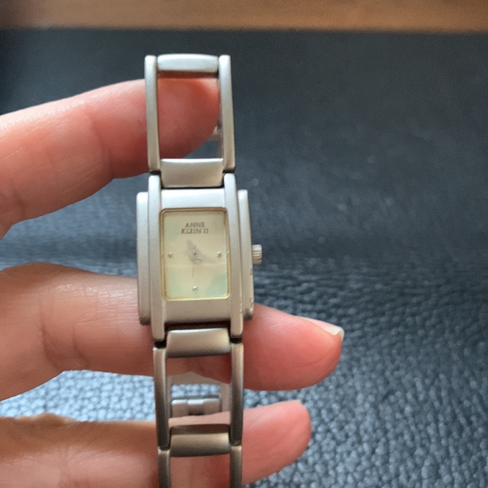 Ann Klein silver tone quartz watch